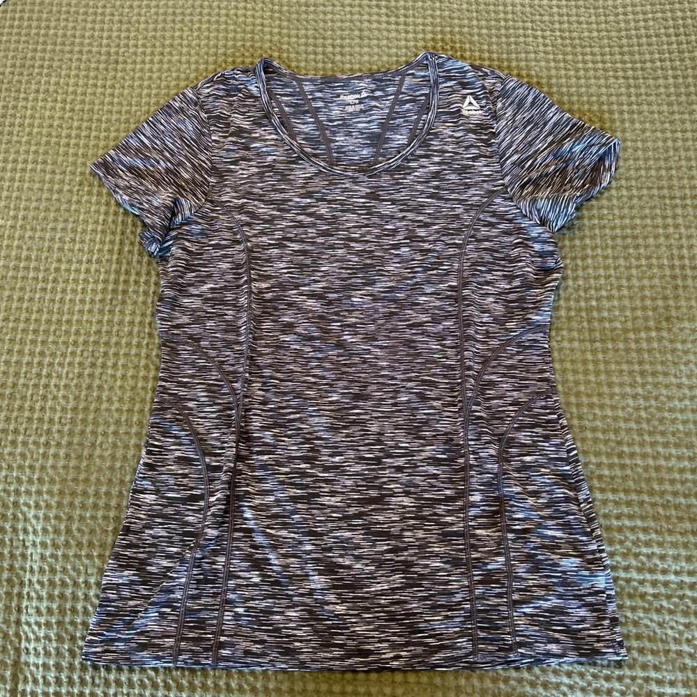 Reebok Women's Black and White Short Sleeve Tee